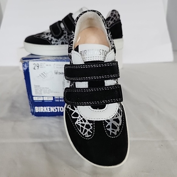 Birkenstock EU Size 29 US Size K11 Davao Reflective Lines Black Regular Fit - Picture 1 of 5
